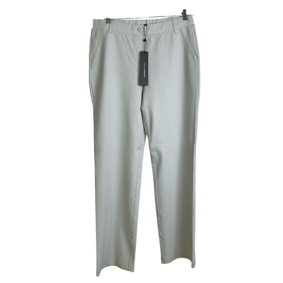 Stella Caracasi Lounge Dress Pants Birch Pull On Career Stretch Womens Large - Picture 1 of 12